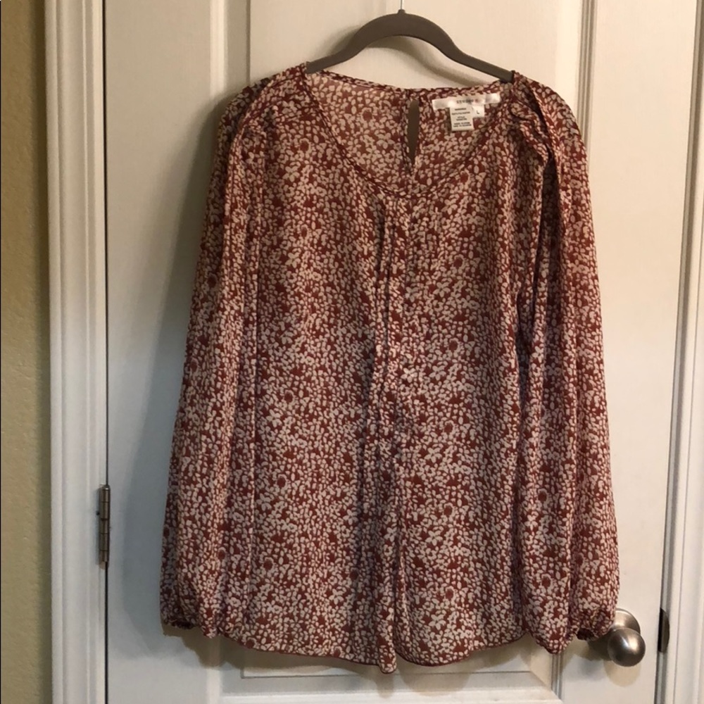 Nutmeg blouse with pleating